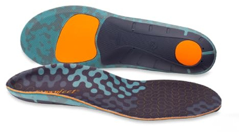 Superfeet Active Cushion Semelles à Voûte Plantaire Haute, EU 42-44 | Semelles sur Mesure, Soutien de la Voûte Plantaire pour les Chaussures de Course, Conçues pour les Voûtes Hautes