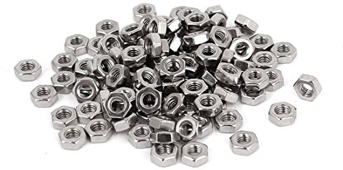 meiyan 100 Pieces M3 DIN934 ecrou de fixation metrique a hexagonale en 304 acier inoxydable pour Boulon