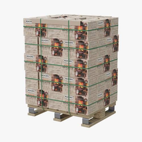 REKORD 10 kg Kaminbriketts Tüte als Halbpalette (45 x 10 kg)