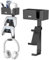 KDD 4 in 1 Controller Wandhalterung, Dual Halter Wand für Controller und Headset Halterung mit Rutsch-Pads, Abnehmbare Controller Halterung für PS3/PS4/PS5/Xbox/Pro mit Fernbedienung Halterung Schwarz
