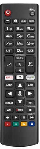 Universal LG TV Remote Control - Compatible Replacement For LG LCD LED OLED UHD HDTV 3D 4K TVs AKB75095308