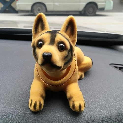 LOHOM Simpatico cane oscillante per auto, decorazione per cruscotto, divertente ornamento per cani, bassotto, accessorio per auto, regalo per gli amanti dei cani (C)