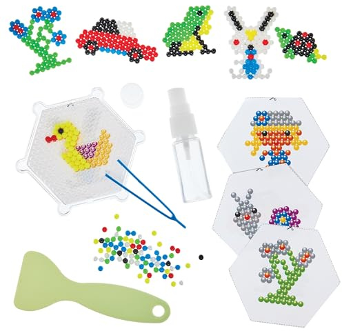 Baker Ross FN555 Water Fuse Beads Value Pack - 1 Kit, Flerfärgade klibbiga vattenpärlor för barnpyssel