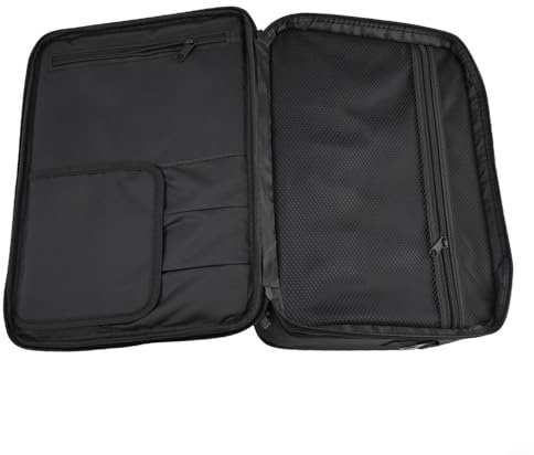 Bolsa de aparejos de pesca resistente al agua con divisores ajustables y forro acolchado para carretes, líneas, herramientas - Compatible con cajas de aparejos, carretes, cartuchos, alicates, tela