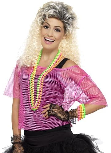 Smiffys Haut filet, rose fluo Halloween