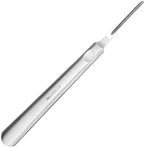 May - Cincel hueco - 2 mm de diámetro - Instrumento de pliegue de uñas para manicura y pedicura - Acero inoxidable