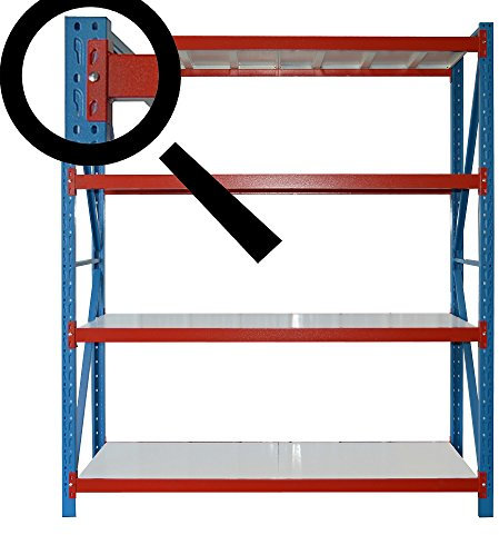 Vesalia Profi Steckregal für Zuhause 172 cm Höhe (Hauptregal - Tiefe: 50 cm; Breite 100 cm)