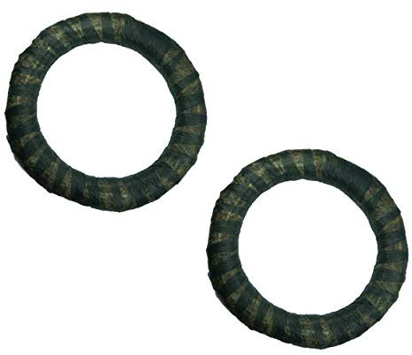 DekoPrinz Strohkränze mit Vlies, 2 Stück | ø 25 cm Durchmesser | 4 cm Stärke | Strohrömer, Türkranz, Deko-Kranz, Kranz-Rohling, Strohring