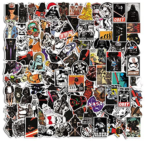 100 pegatinas de Star Wars resistentes al agua de vinilo Star Wars, pegatinas de graffiti para portátil, monopatín, bicicleta, niños