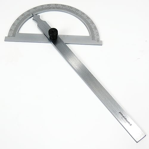 Fausse équerre/rapporteur d’angle 10–170° – Schmiege avec rail réglable – Mesure et traçage précis des angles – Outil professionnel – Plusieurs tailles disponibles (150 * 200 mm)