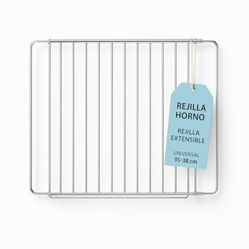 RECAMBIOS DREYMA ® Grill universel extensible largeur extensible pour four Dimensions réglables : 350 à 560 mm (fond 315 mm)