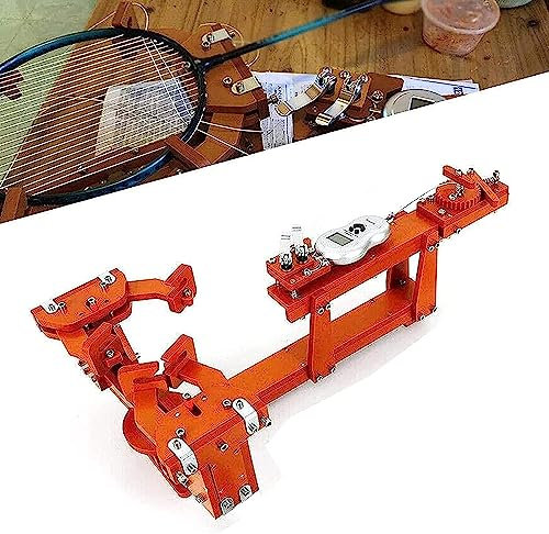 Máquina de cuerdas de bádminton tipo cabrestante, cabrestante fijo de 60 libras de 6 puntos, herramientas de sujeción de fijación de mango antideslizante para Squash, tenis, raqueta de bádminton