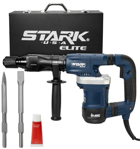 Stark USA Demolition Hammer, 1200W Electric Chipping Hammer, 3100BPM Maximum Anti-Vibration Handle 14J