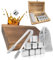 COM-FOUR® Set Regalo Pietre di Whisky - 8 cubetti di Ghiaccio in Acciaio Inossidabile (2,7 cm) con Pinze e Borsa in Acciaio Inossidabile (08 pezzi con confezione regalo)