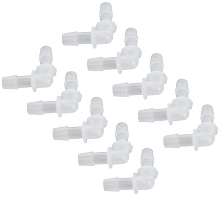 Raccordi per Tubi Pe Stesso Diametro Antigraffio Antiruggine Adattatore per Tubo Flessibile a Gomito a Forma di L per Connettore per Tubo Flessibile a Gomito per Pesce (9,5 mm)