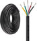 URCIANOW 20 M Kabel 5 Adrig 20AWG 5 Adrig Kabel 5x0.5mm² UL2464 5 Polig verzinntes Kupferkabel Litzendraht Niederspannung Verlängerung Schwarz PVC ummantelt für Küchengeräte