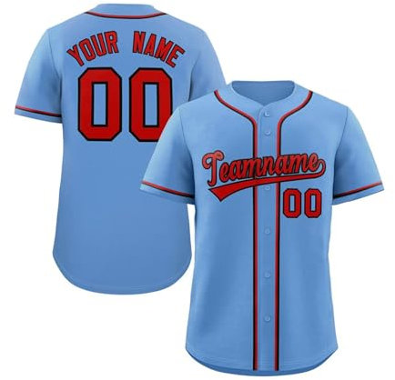 KONG JIMFAN Personalisiertes American Baseball Trikot,Mit Eigenem Namen Nummer & Logo,Baseball Shirt Erwachsene/Kinder Unisex Football Kostüm Personalisierte Geschenke Trikots(9)