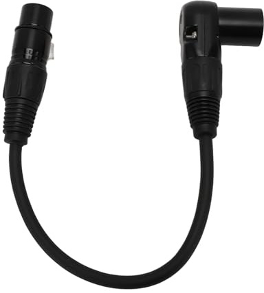 XLR -kabel, 3 Stift 90 Grader XLR Man Till Kvinnlig Adapter, XLR -mikrofonförlängningskabeladapter MIC -sladd för Högtalare Studioblandare Ljudgränssnitt (30 cm / 11.81in) (1M / 3,3ft) (1,8 m/ 6ft)