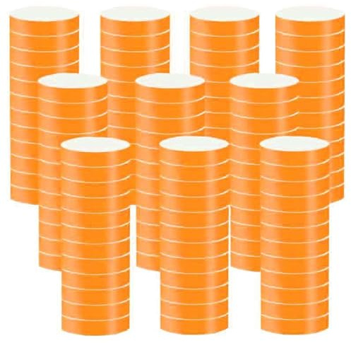 BetterJonny, 1000 pezzi, impermeabili, per eventi, braccialetti di carta, stampabili, ideali per la sicurezza in occasione di eventi, matrimoni (arancione)
