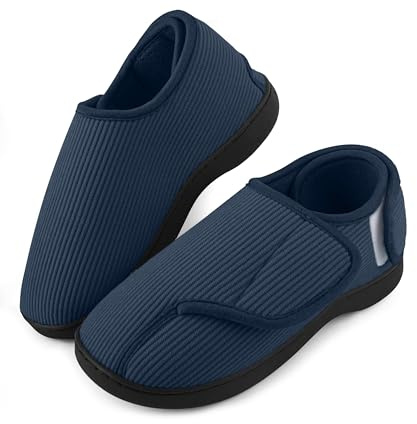 Bobelle Wear Slippers Women Size 7 Comfy and Warm Memory Foam Indoor House Shoes for Diabetic Arthritis and Edema