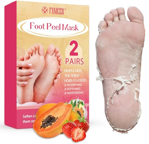 2 Paires Masque Pied, Masque Pieds Peeling Exfoliant, Masques Pour Pieds Nourrissants, Exfoliant Masque Pied Pour Femmes Hommes, Beauté Des Pieds, Skin Care (Fraise Et Papaye）