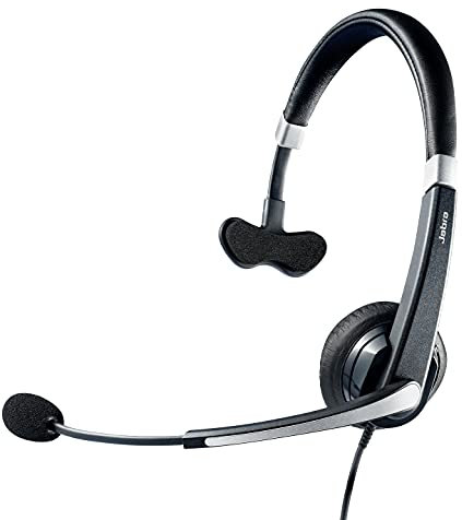 Jabra UC Voice 550 MS Mono Monoaural Diadema Negro, Plata Auricular con micrófono - Auriculares con micrófono (Centro de Llamadas/Oficina, Monoaural, Diadema, Negro, Plata, Alámbrico, Circumaural)