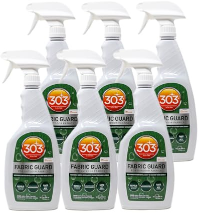 303 Products Fabric Guard – Water Repellent & Stain Shielding Fabric Spray, Safe for All Outdoor Upholstery, Easy to Use, Manufacturer Recommended Protectant Spray, 32oz (6 Pack)