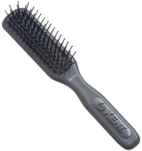 Kent AH11G Airhedz Pro Narrow Pin Hair Brush, Fine Pin Detangler Brush Ideal for Taming and Straightening Non-Scratch for Pain-Free Detangling