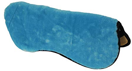Rhinegold Equestrian Luxury Fur Saddle Seat Saver - Turquoise - Saddle Pad Cushion Cover for Horse Saddles. Premium Horse Saddle Cover. Horse Riding Equipment & Accessories.