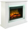 Endeavour Fires Castleton Electric Fireplace Suite 39 and Realistic Flame Effect Fire with 7day Programmable Remote Control In an Off White Surround