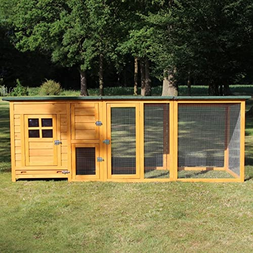 Poulailler pour Jardin exterieure 5 Poules 215 x 70 x 65 cm-Modele 149 Flexi Extra
