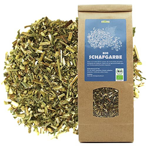 Bio Schafgarbe geschnitten - 200 Gramm, 100% Europäische Wildsammlung, Schafgarben-Kraut, loser Tee