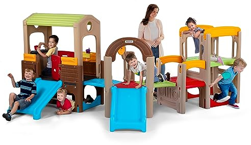 Simplay3 Young Explorers Modular Play System, Kids Activity Outdoor Playset for Children Age 18 mos - 6yrs, Toddler Playground Slide, Climb and Playhouse
