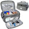 Boczif Erste-Hilfe-Set, Erste-Hilfe-Aufbewahrungstasche, Pillendosen-Organizer für Notfall-Trauma-Medizin-Sets, wasserdicht, ideal für Zuhause, Büro, Auto, Reisen, Outdoor, Camping, (grau)(nur Tasche)