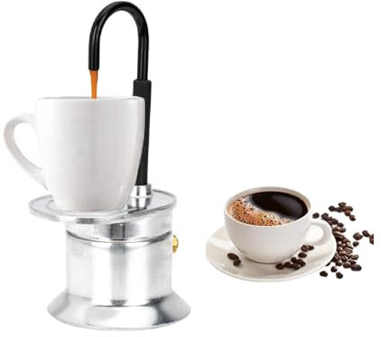 Topyond Olla Moka De Un Solo Tubo, 1 Taza, Fabricante De Estufa Con Boquilla De Aleación De Aluminio, Perfecta Para Fiestas Al Aire Libre Y Viajes Cafetera Italiana