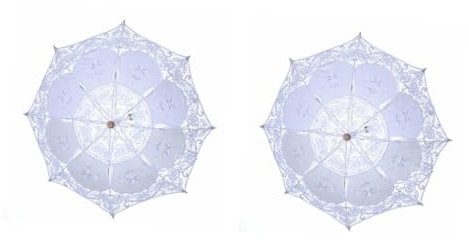 PACKOVE 2stücke Weißer Spitzenschirm Für Hochzeiten Eleganter Brautschirm Aus Feiner Baumwollspitze Für Fotografie Bühnenaufführungen Und Besondere Anlässe s Handgefertigt Für