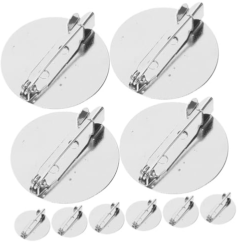 NUOBESTY Bases para Broches de Seguridad 2,5 Cm en Color Claro, 50 Piezas, Accesorios para Manualidades, Material DIY para Broches, Adecuado para Proyectos de Costura y Prendas