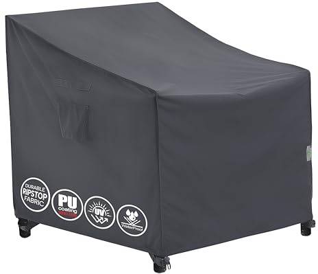 F&J Outdoors Funda Silla Adirondack Jardín 84x86x65/82 cm Gris Impermeable