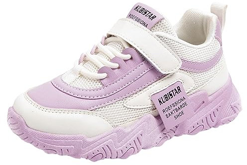 Laufschuhe Kinder Sportschuhe Mädchen Leicht Outdoor Sneaker Modische Ganzjahres Hallenschuhe rutschfest Klettverschluss Schuhe Mesh Atmungsaktiv Turnschuhe flach Dicker Boden Straßenlaufschuhe 26-37