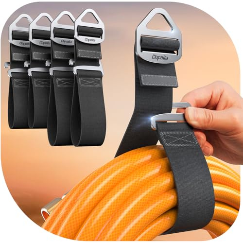 Chfeila 4 Pack Extension Cord Holder Organizer, Auto Lock Cable Straps