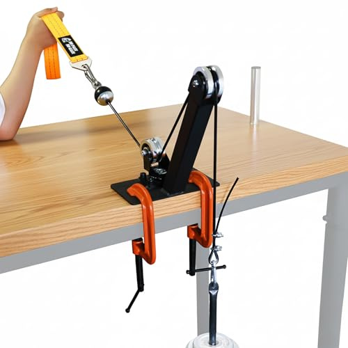 J Bryant Kit professionnel de poulies d'entraînement pour bras et lutte avec câble réglable de 1,5 m et poulies rotatives en aluminium