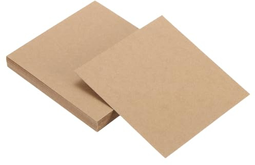 QUARKZMAN 40pz Carta Kraft, 10 x 10 cm Fogli di Cartoncino Kraft Ritagli di Cartoncino Kraft per Forniture Artistiche, Origami, Creazioni di Carta, Marrone