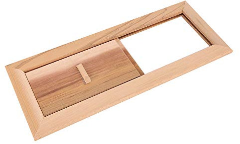 aqxreight Rejilla de Ventilación de Madera de Cedro Ajustable para Sala de Sauna y Sala de, Hecha de Madera de Cedro de, sin Olor, No Tóxica, a Prueba de Polvo y Duradera, Muy Adecuada