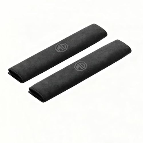 DUCHSAN 2Pcs Cuscinetto Cintura di Sicurezza Dell'auto per MG MG3/MG4 EV/MG5/MG6 / MG HS/MG Marvel R/MG ZS, Cotone Minky Cinture Copri Seggiolino Protezione,Lavabile