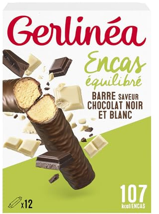 Gerlinéa 12 Barres saveur Chocolat Noir & Blanc 372 g