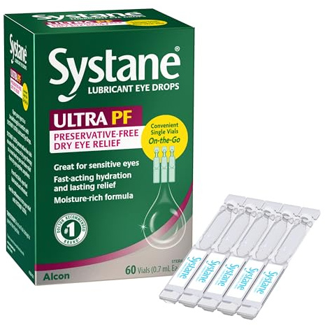 Systane Ultra Lubricant Eye Drops, 60 Count (Pack of 1), (Packaging may vary)