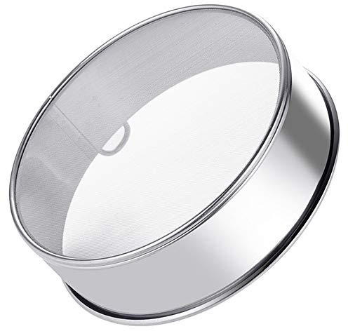 Falytemow Flour Sifter 20 cm Round Flour Sieve Strainer with 60 Mesh Premium Rustproof Stainless Steel Fine Mesh for Baking