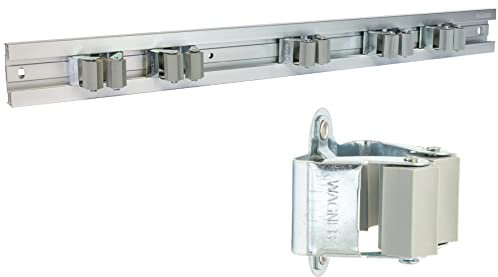 WAGNER - hooks4tools - Gerätehalter CLIPS & SCHIENE AUSZIEHBAR - 600-1170 x 55 mm, 5 Clips 52 x 52 x 38 mm, aus Aluminium, für Geräte Ø max. 3 cm, Tragkraft bis 2 kg/Clip - 15204611