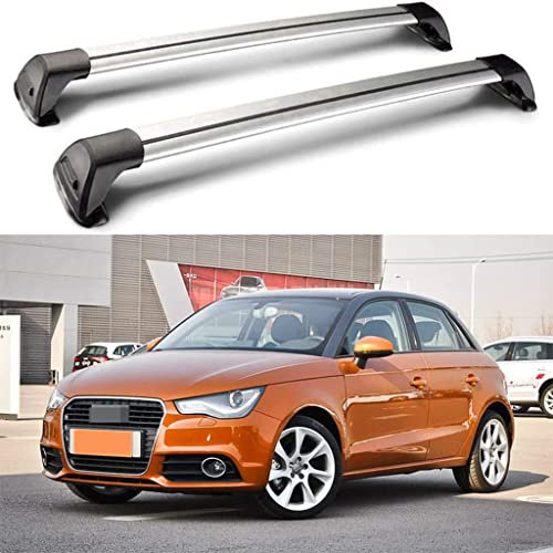 HOWENG Barres Toit Voiture Rail Cross Aluminium,pour Audi A1 5 Door Sportback 2012-2016 Rails Support Barre Transversale Automatique Porte-Bagages sur Toit Support Vélo Transport Supérieur