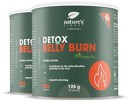 Detox Belly Burn - Vientre Plano Quemagrasas con Extracto de Alcachofa y Cardo Mariano - Detox Adelgazante y Potente Natural de Nature's Finest by Nutrisslim